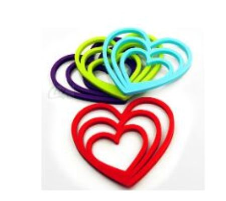 個性心形硅膠墊多色