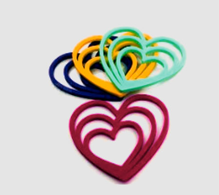 個性心形硅膠墊多色3